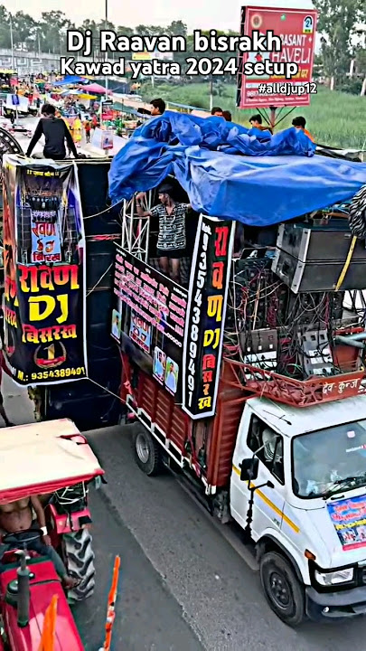 Dj Raavan bisrakh kawad yatra 2024 big setup tata407 #dj #djremix #djviral #shorts #trending