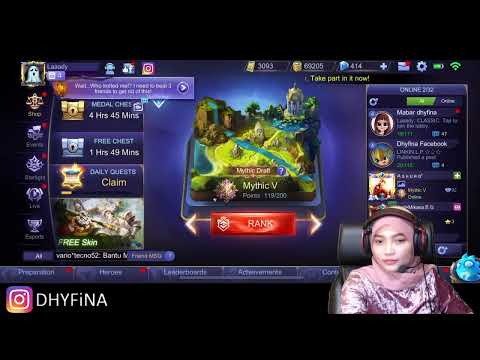 🔴[LIVE] Mobile Legends | Indonesia Juara !!!  @Dhyfina