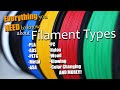 All the different 3d printing filaments explained