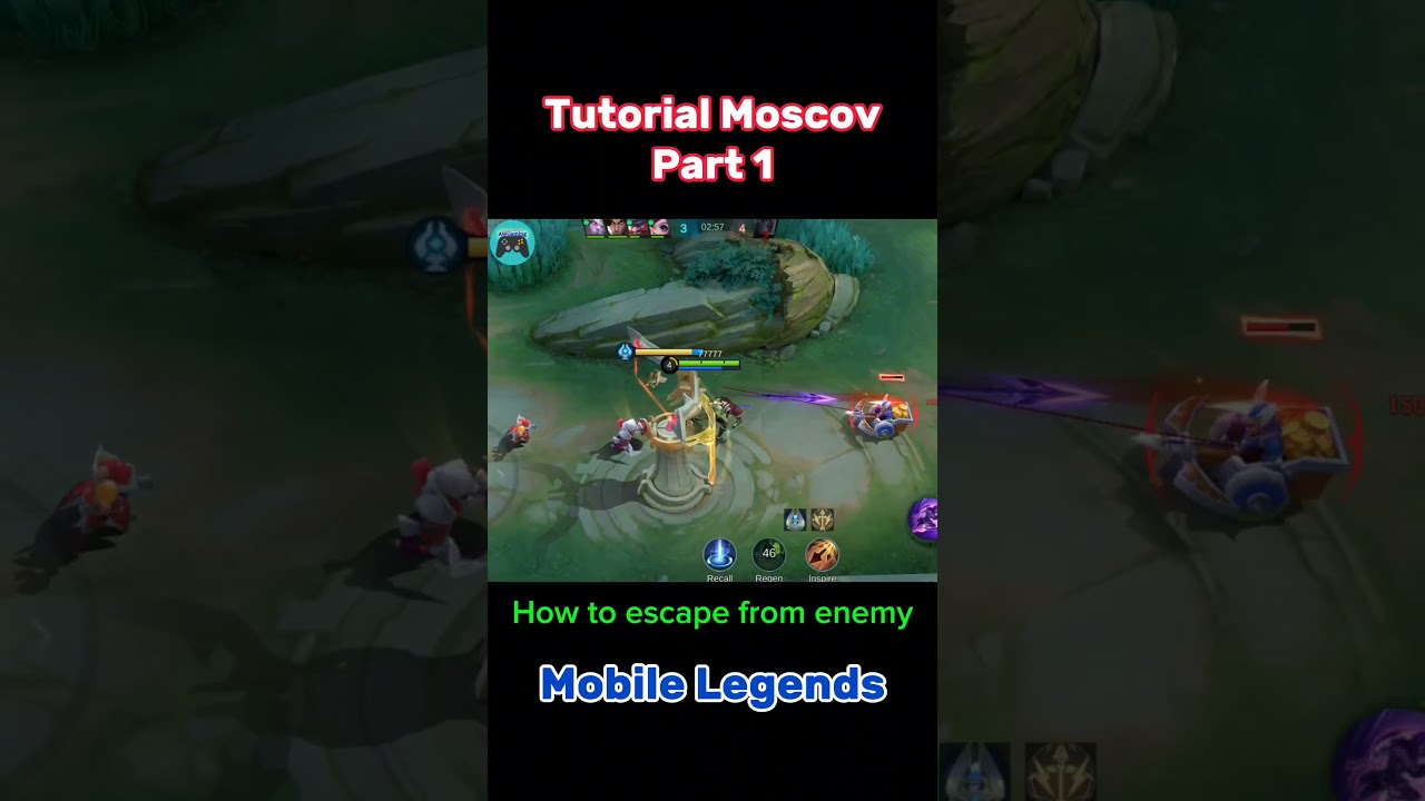 Tutorial Moscov Part 1 "escape from enemy" Mobile Legends 