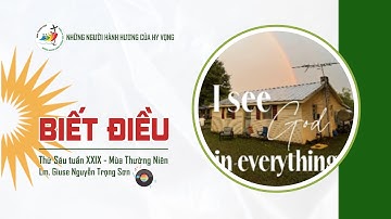 BIẾT ĐIỀU || Lm. Giuse Nguyễn Trọng Sơn || Thứ Sáu Tuần XXIX - Mùa Thường Niên