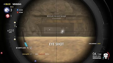 Sniper Elite 4 Multiplayer Gameplay -  Railyard Triple Kill