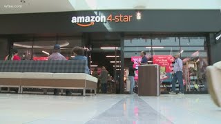 Inside the 4star Amazon store at Stone Briar Mall in Frisco