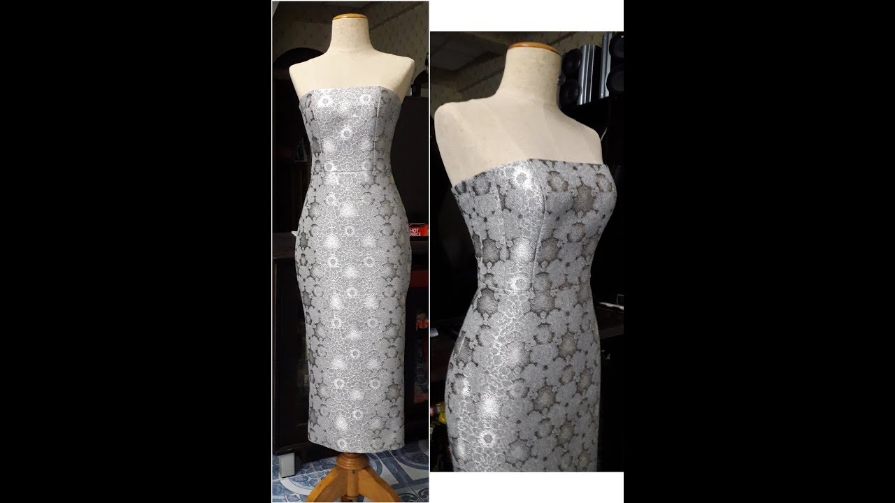 Ep.46  เย็บเดรสสั้นเกาะอก ท่อนล่างสอบยาวห้าส่วน คลิปเดียวจบMarin