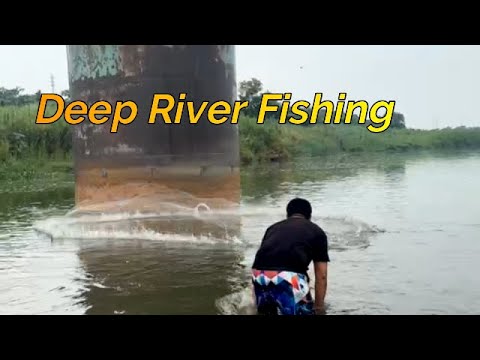 Deep River Fishing , catching a lots of fish #fishingvideo