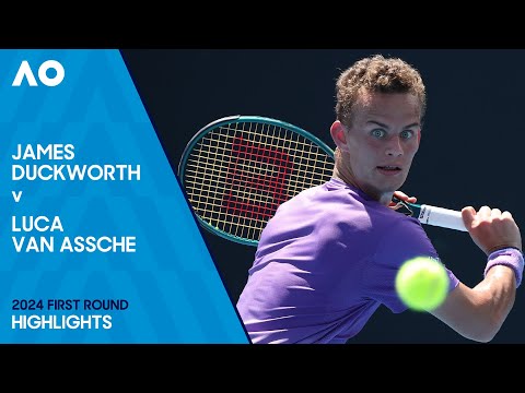 James duckworth v luca van assche highlights | australian open 2024 first round