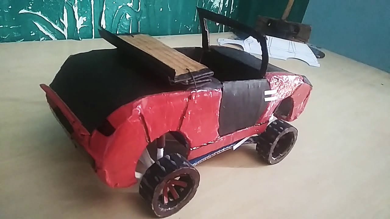 How to make cardboard car YouTube