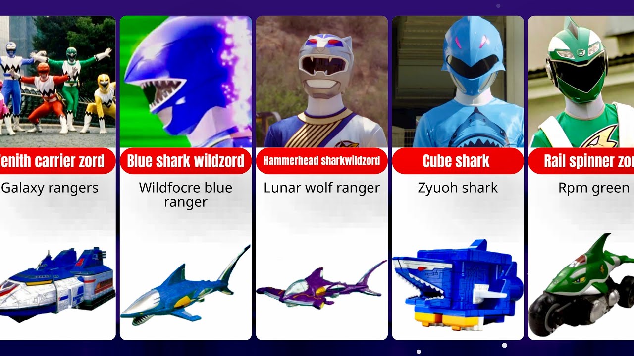 All SHARK Zords And Mecha In Power Rangers And Super Sentai 