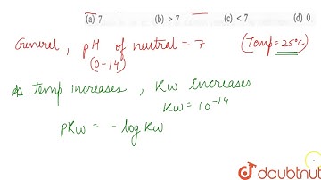 pH of an aqueous NaCl solution at `50^(@)`C should be :