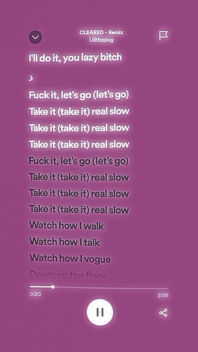 Lilithzplug - Cleared Remix (F it let's go take it real slow) #slowed #clearedremix #lyrics