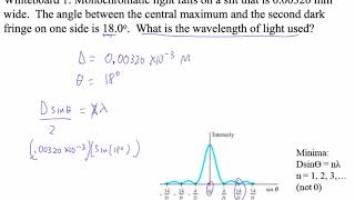 HTPIB12F2 Single Slit Diffraction Whiteboard #1