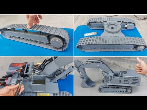 Full video - Homemade RC Excavator from PVC | CAT 390F