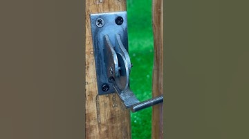 Simple idea with automatic gate latch lock # mechanism lock # DIY # New design # Craft metal