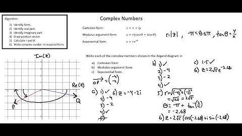A-level Mathematics 9709: Argand diagrams and representations of complex numbers part 2