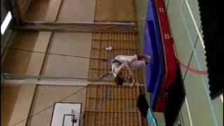 Triple backflip with highspeed cam on a teeterboard