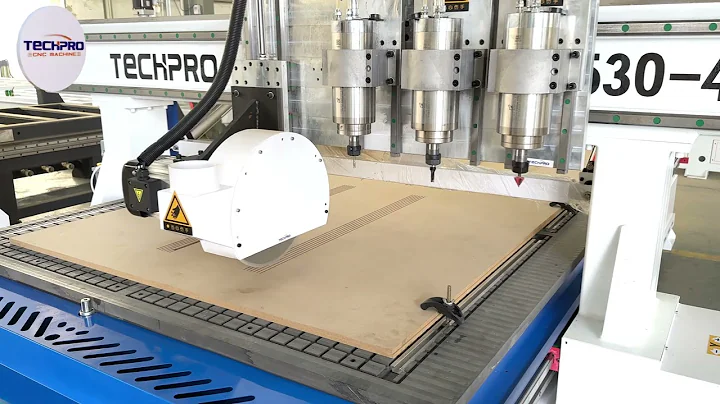 TechPro® Four-Process With Rotate Saw Blade CNC Router Wood Cutting Machine.