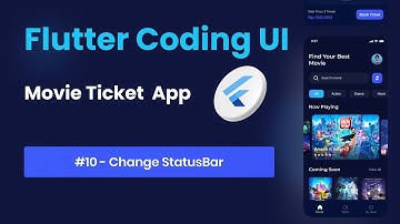 Flutter Coding UI Speed code 2022 - Movie Ticket App - #10 - Change StatusBar