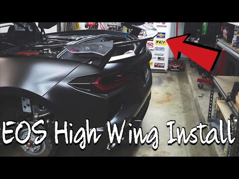 C8 rear bumper removal & high wing install