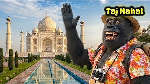 AI Gorilla’s Epic World Tour! 🦍 | Visiting 10 Famous Places Like a Real Travel Vlogger