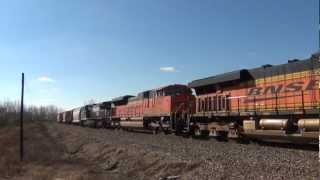 BNSF 7602 leads east at Ancona, IL