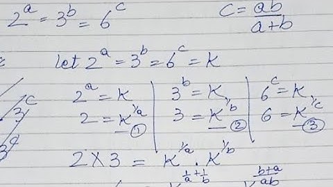 If 2a=3b=6c then  show that C  is equal to ab/a+b ? #class9maths