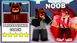 I Coached a NOOB to PRO in ROBLOX The Strongest Battlegrounds...