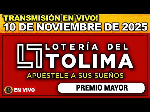 Resultado LOTERIA DEL TOLIMA del LUNES 10 de Noviembre 2025