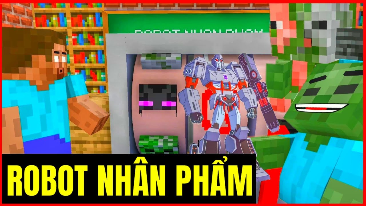 Lớp học ma quái | [ Lớp Học Quái Vật ] Vòng Quay ROBOT Nhân Phẩm | Minecraft Animation