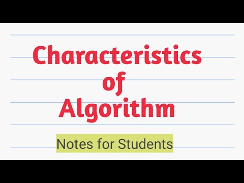 Characteristics of Algorithm || Features || - YouTube