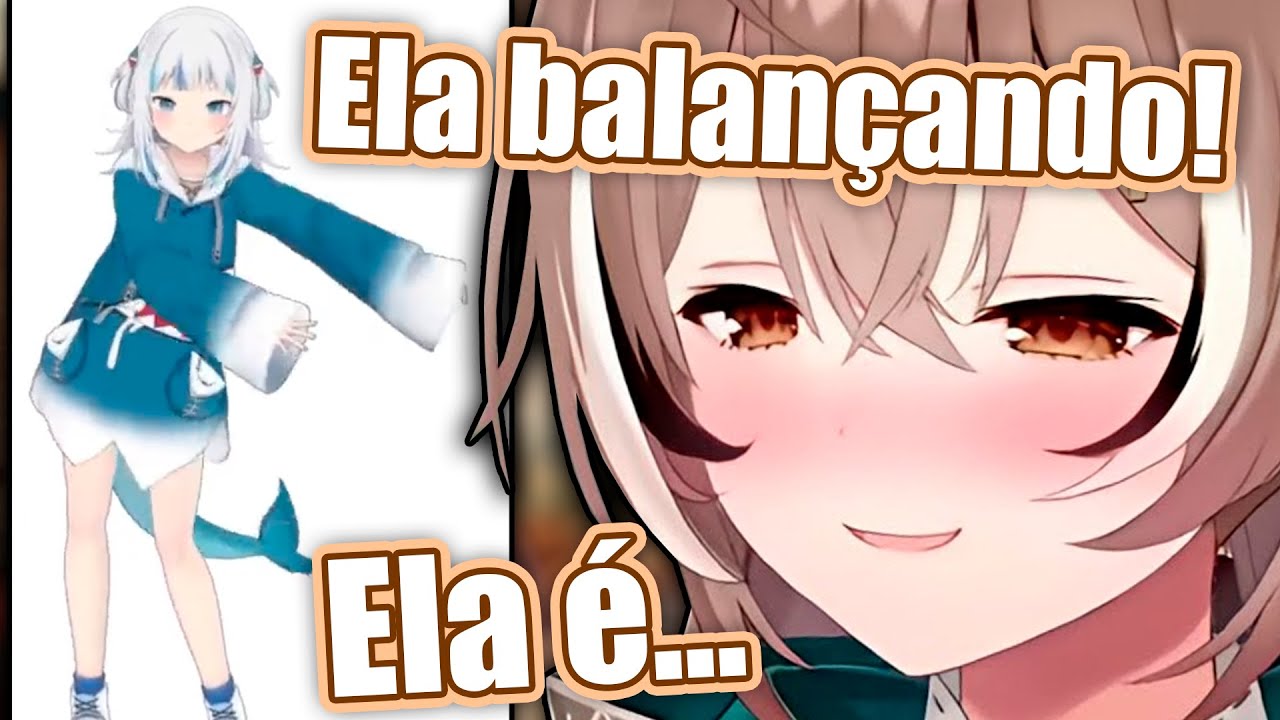 Mumei não esperava que Gura dançasse tão bem e comenta seu video viral