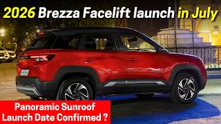 2026 Brezza Facelift Spied in TVC Shoot - Panoramic Sunroof, ADAS and Launch in July Confirmed