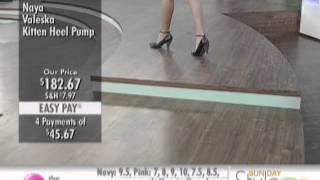 Naya Leather Round Kitten Heel Pump at The Shopping Channel 580779