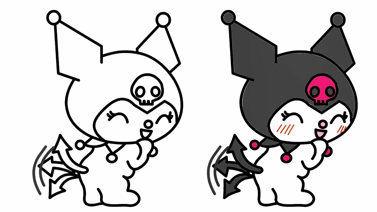 V Kuromi Si u Cute How To Draw Kuromi YouTube
