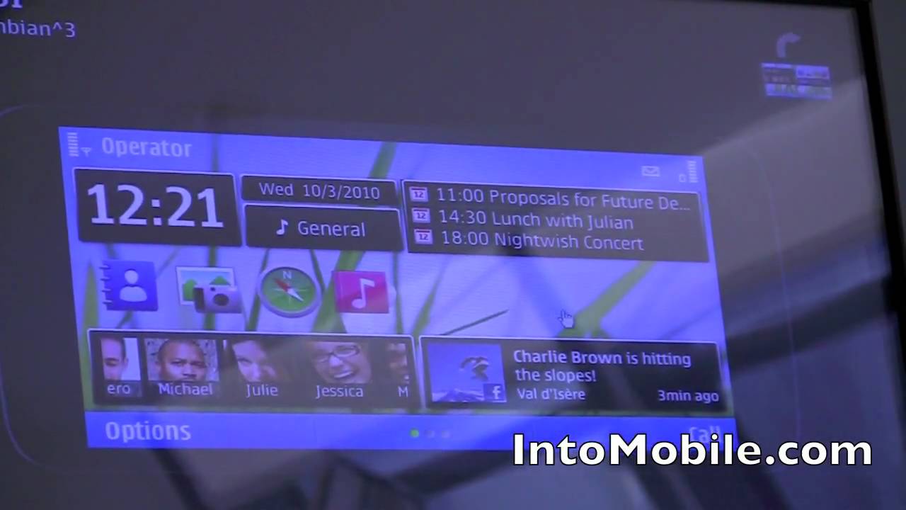 A preview look at Nokia's Symbian^3 (S^3) mobile operating system - YouTube