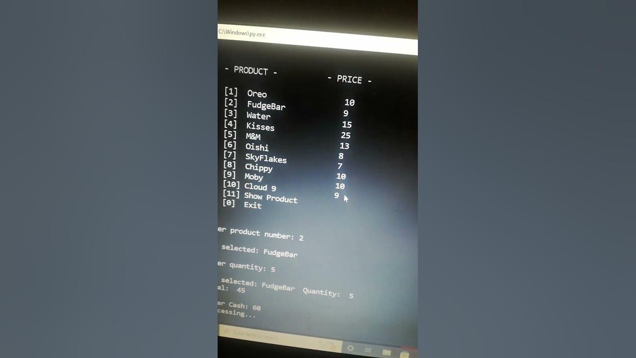 Vending machine with python? - YouTube