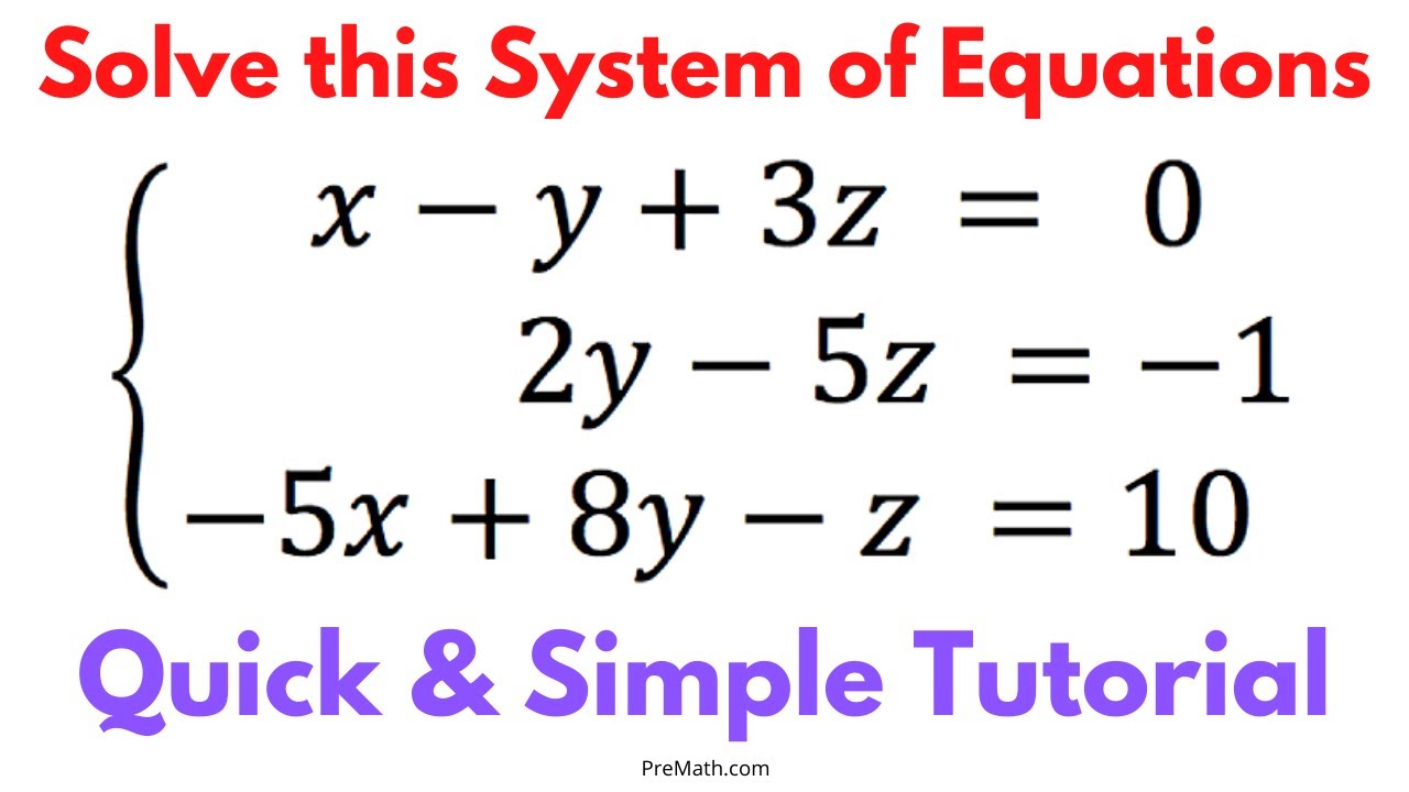 practice solving systems of equations (3 different methods) (of 2)