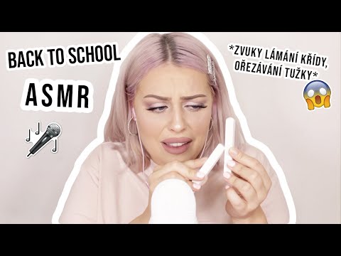 BACK TO SCHOOL ASMR *zvuky ořezávání tužky, lámání křídy a psaní do sešitu*