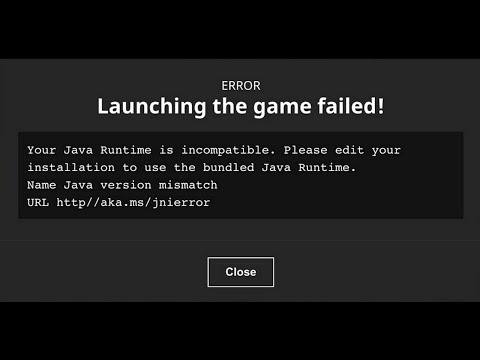 How To Fix Minecraft Launching the game failed | Your Java Runtime is incompatible