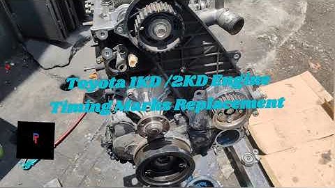 How To Setting 2KD Engine Timing Mark Toyota. #youtubeshorts #toyota #timingbelt #viral #viralvideo 