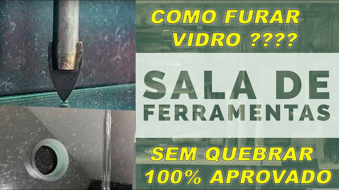 COMO FAZER furos em garrafas de vidro.  brocas para furar vidro.
