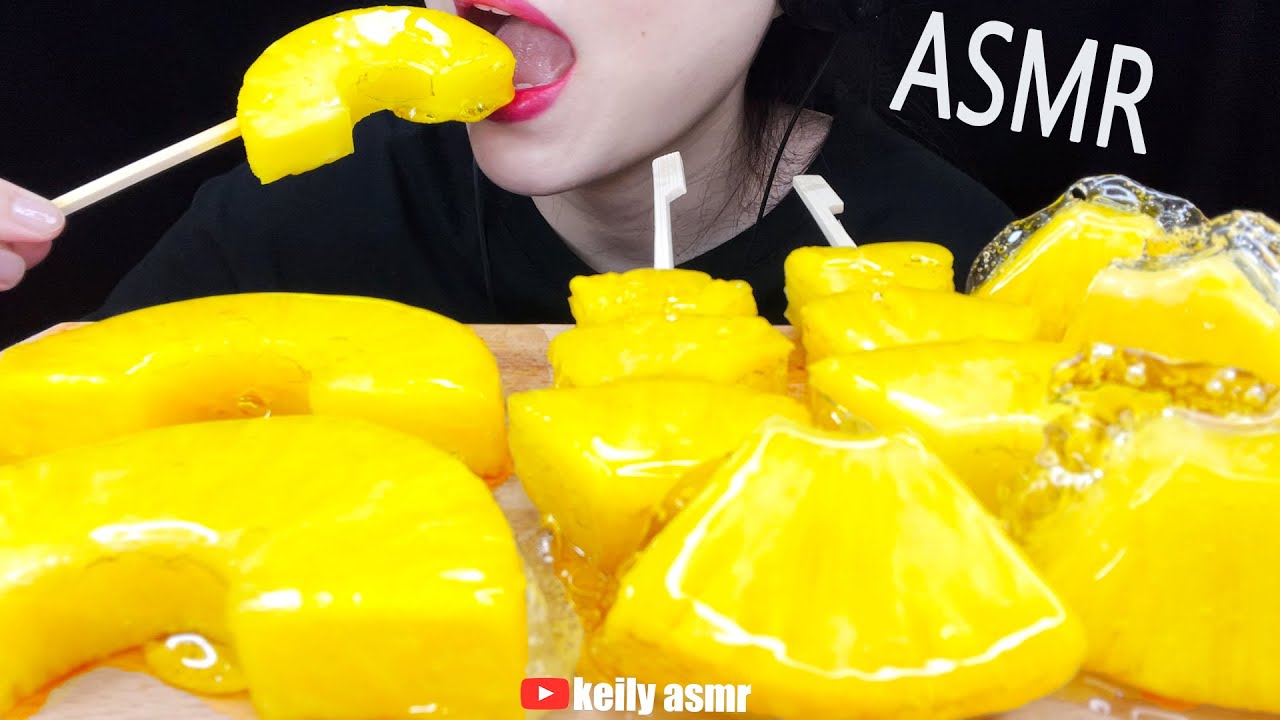 ASMR 🍍🍍 PINEAPPLE TANGHULU 🍍 파인애플 탕후루, フルーツ飴, MUKBANG