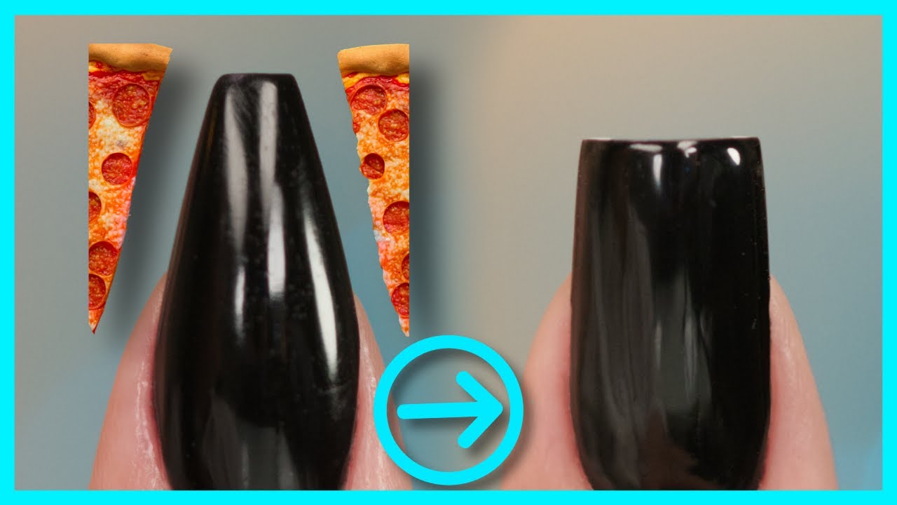 Coffin ⚰️ Shaped Nails Convert To Square⬛️ With Shortcut