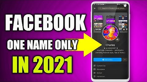 FACEBOOK ONE NAME CHANGE in 2021