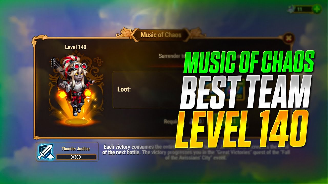 Best Team to Defeat Music of Chaos Level 140 | No Buff with Augustus | Hero Wars Guide