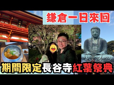 【偷宅東京 Day 4】鎌倉一日Vlog！！超好吃吻仔魚釜飯＋超長商店街！？神心鶴岡八幡宮繪馬＋鎌倉大佛！！浪漫鎌倉音樂堂＋長谷寺紅葉祭典！！！#travel #tokyo #vlog #旅行