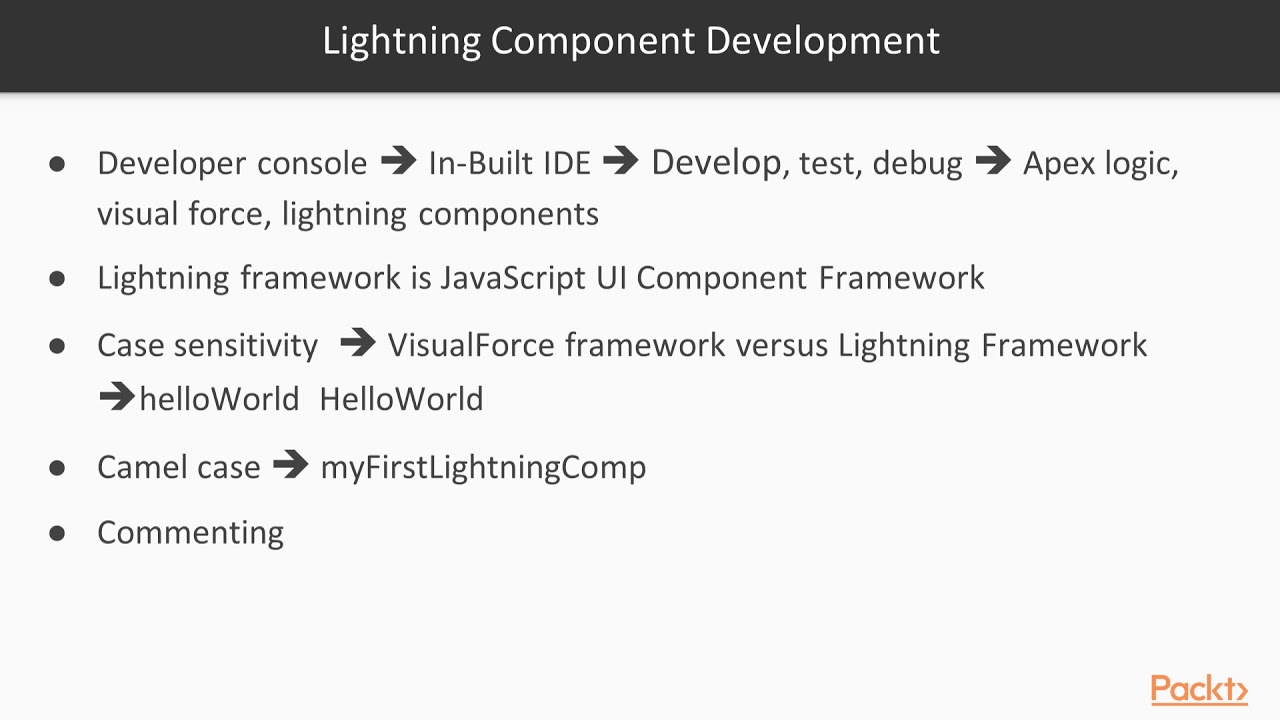 Salesforce Lightning Recipes: Creating a Lightning Component | packtpub ...