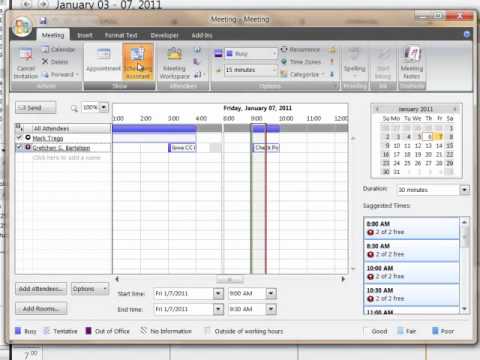 Setting Meetings In Outlook