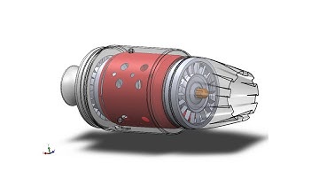AirCraft Engine, Assembly 3D, Solidworks