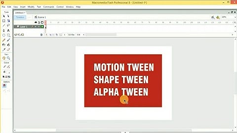 Motion tween | Shape tween | Alpha tween || Flash 8