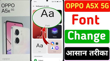 OPPO A5X 5g mobile me font kaise change kare | Oppo mobile me me font change kaise kare | fontchange